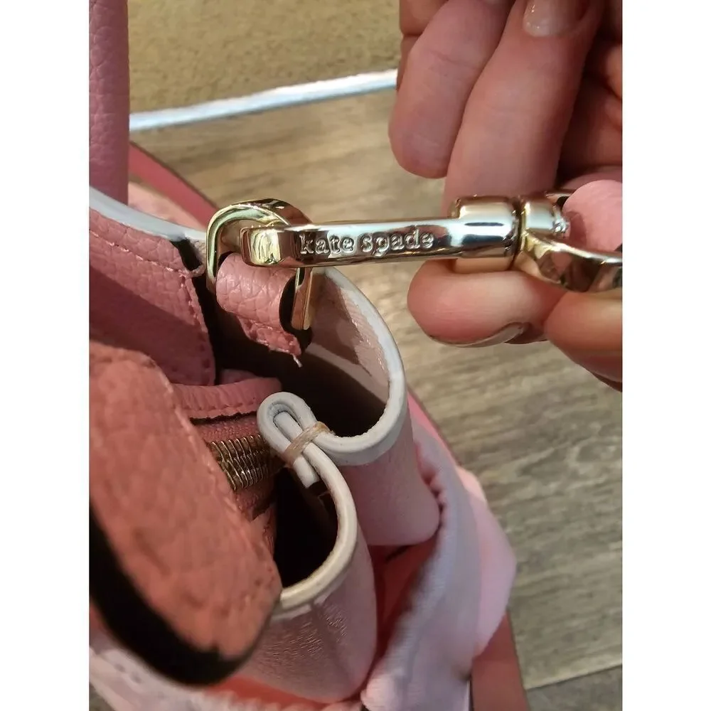 Kate Spade Leather Eva Purse Satchel AND Staci Large Slim Bifold Wallet PINK - Picture 8 of 16